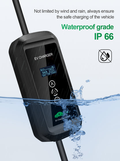 BlackCharge® 3.0 Max Mobiele EV Lader | 3,7kW – 7,4kW – 11kW | Type 2 | Waterdicht IP66 | 5/7/10 meter - BlackCharge 3.7kW / 5 meter / Excl. verloopstekkers